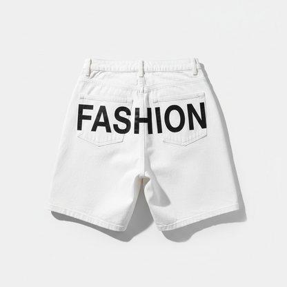 White jorts back with FASHION